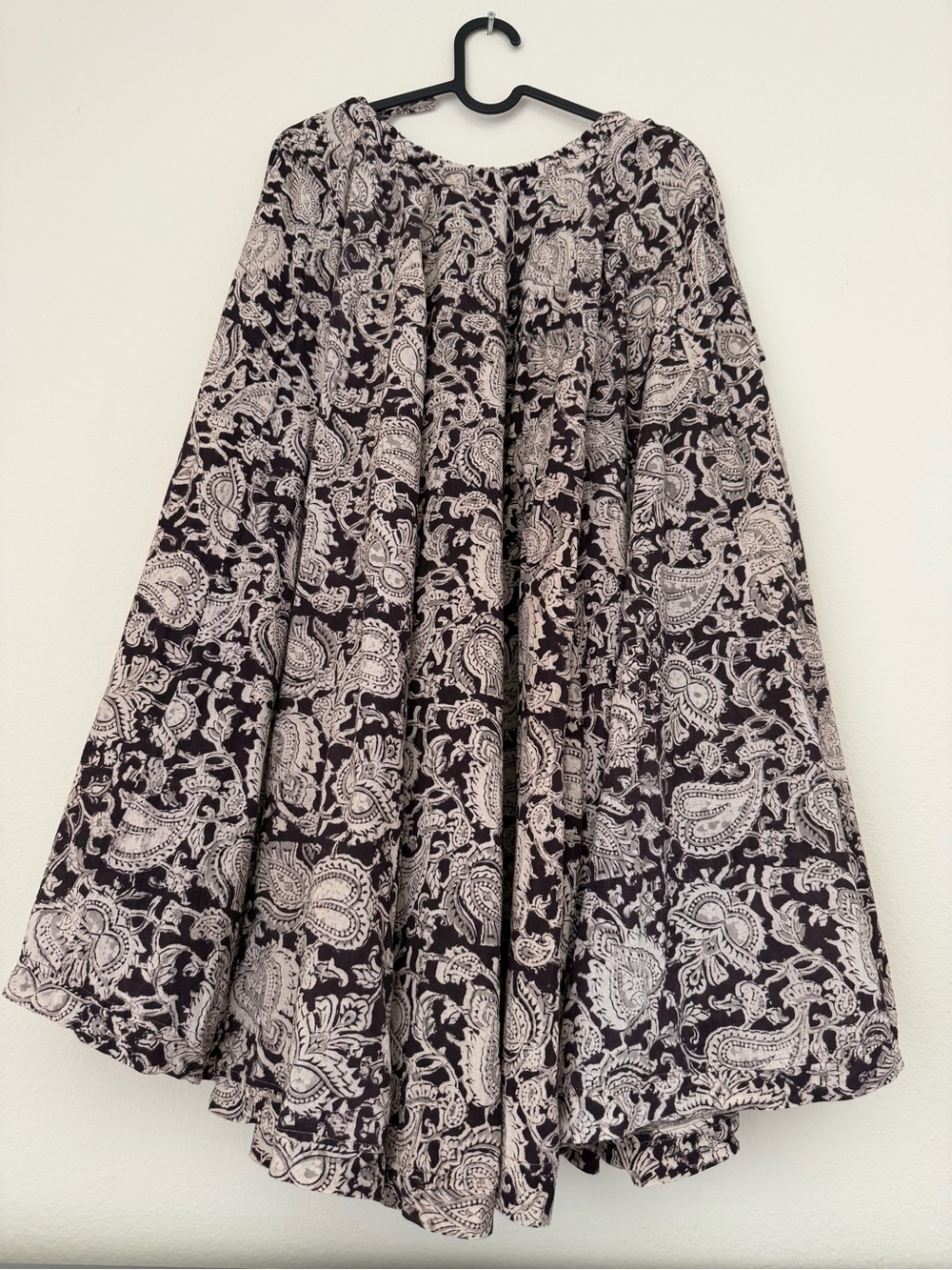 Matta Paisley Floral Print Full Midi Skirt Boho Tiered Size S